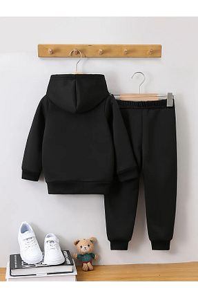 ست بالاتنه و پائین تنه مشکی بچه گانه بافتنی Little Wears - کد 888639194