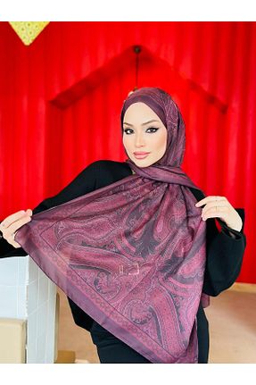 شال زرشکی زنانه پنبه ای Oxygen Scarfs - کد 885832073