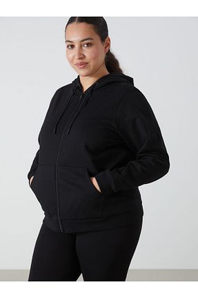 سوئیشرت مشکی زنانه ساده LC Waikiki - کد 888307521