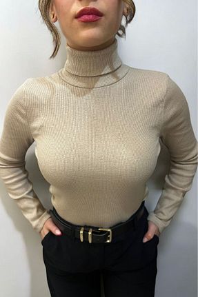 بلوز بژ زنانه ساده SUALİ - کد 887787957