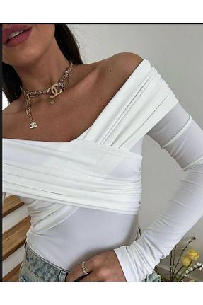 بلوز سفید زنانه ساده ARSOUS ATELIER - کد 887905029