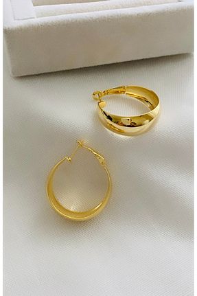 گوشواره جواهر زرد برنجی VNS Accessories - کد 887934196