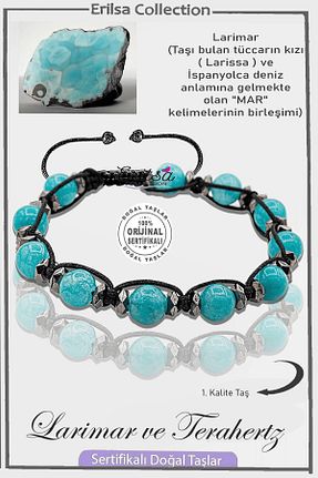 دستبند جواهر آبی زنانه سنگ طبیعی Erilsa - کد 880937506