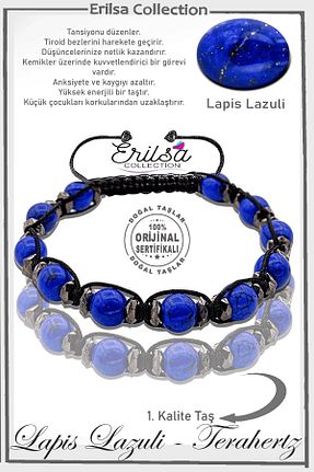 دستبند جواهر آبی زنانه سنگ طبیعی Erilsa - کد 885753184