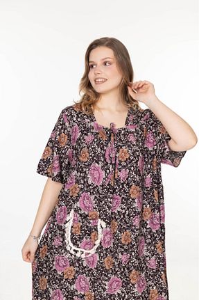 لباس سایز بزرگ بنفش زنانه بافتنی mervemoda - کد 888340824
