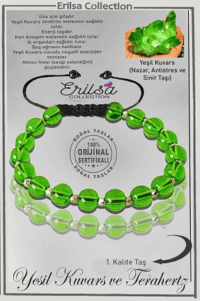 دستبند جواهر سبز زنانه سنگ طبیعی Erilsa - کد 856536361