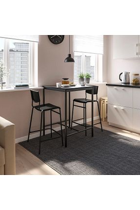 ست میز ناهارخوری مشکی IKEA - کد 855617951