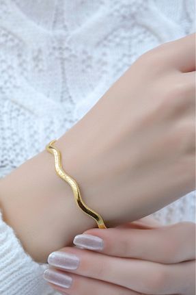 دستبند طلا زرد زنانه 14 عیار aytekgold - کد 888009055