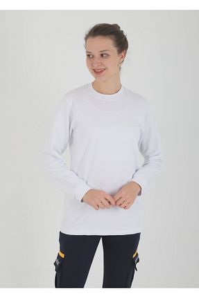 سوئیشرت سفید زنانه ساده Ekg Medikal - کد 888021415