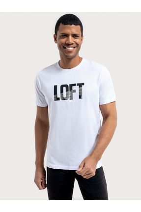 تیشرت سفید مردانه رگولار Loft - کد 888023633