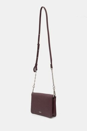 کیف دوشی زرشکی زنانه Calvin Klein - کد 888109697
