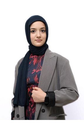شال سرمه ای زنانه ویسکون KK Foulard & Scarf - کد 888106437
