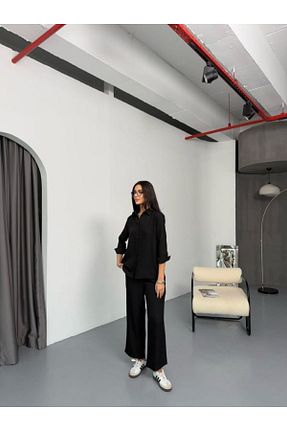 ست بالاتنه و پائین تنه مشکی زنانه بافتنی jennyfer garment - کد 888116991