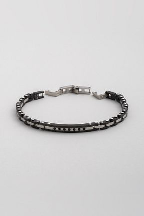 دستبند استیل (فولاد) مشکی مردانه استیل (فولاد) So Chic - کد 888122589