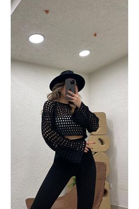 پلیور مشکی زنانه ساده MODA - کد 888120272