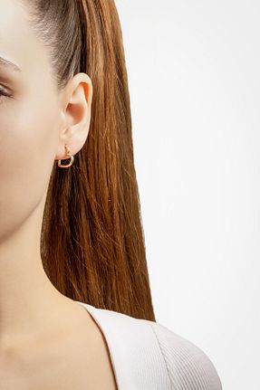 گوشواره نقره زرد زنانه 925 عیار So Chic - کد 888122452