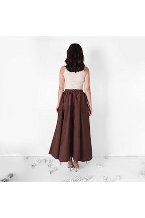 دامن قهوه ای زنانه بافتنی The Reyda - کد 887683547