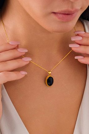 گردنبند طلا مشکی زنانه 14 عیار ZEYNEPLİ GOLD - کد 888145349