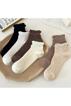 جوراب قهوه ای زنانه پنبه ای HANKARAYEL - کد 843577040