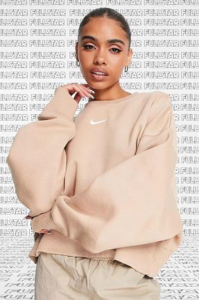 سوئیشرت اسپرت بژ زنانه اورسایز Nike - کد 810364248