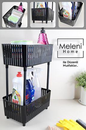 نظم دهنده کمد مشکی پلاستیک Meleni Home - کد 888101582