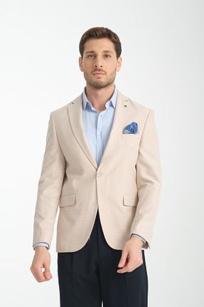 کت بلیزر بژ مردانه پلی ویسکون Frappoli - کد 887681405
