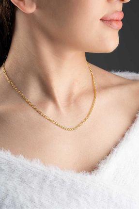 گردنبند طلا طلائی زنانه 14 عیار Bayar Gold - کد 883142839