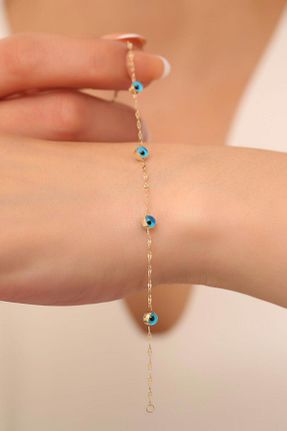 دستبند طلا زرد زنانه 14 عیار Bayar Gold - کد 788116914