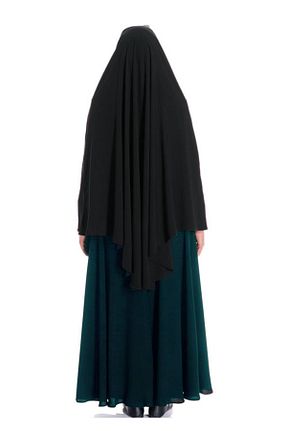 کلاه و ابایا مشکی زنانه بافت Şahane - کد 302778433