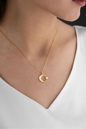 گردنبند نقره طلائی زنانه 925 عیار Vetro Silver - کد 469597720