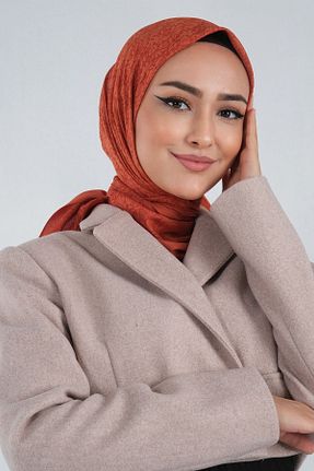 شال نارنجی زنانه پنبه ای haremscarfs - کد 888599813
