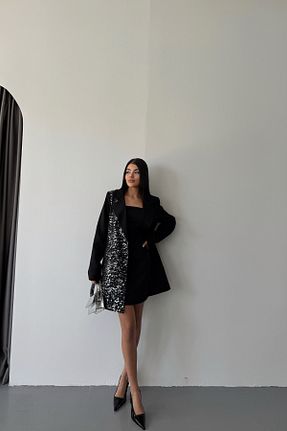 ست بالاتنه و پائین تنه مشکی زنانه بافتنی MAGGAZA - کد 885930509