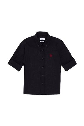 پیراهن مشکی بچه گانه یقه پیراهنی U.S. Polo Assn. - کد 888165224