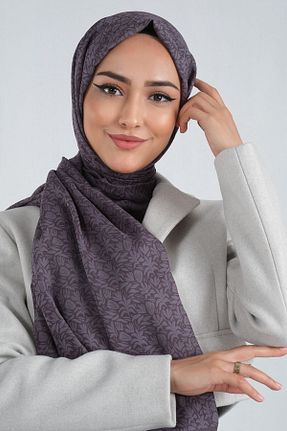 شال طوسی زنانه پنبه ای haremscarfs - کد 888174075