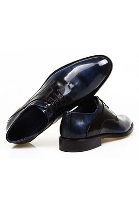 کفش کلاسیک سرمه ای مردانه پاشنه کوتاه (1 - 4 سانتی متر) Butik - کد 888176355