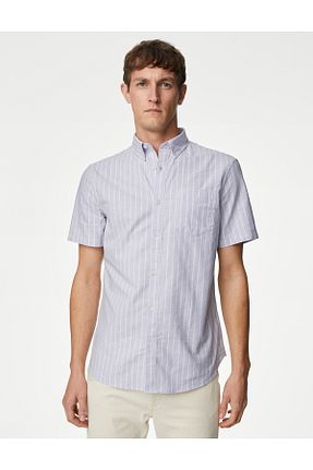 پیراهن بنفش مردانه رگولار Marks & Spencer - کد 835521117