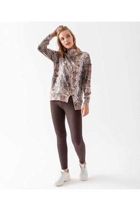 ست بالاتنه و پائین تنه قهوه ای زنانه بافت DragonFly Moda - کد 888604018