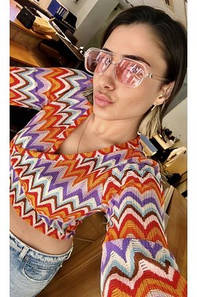 عینک آفتابی صورتی زنانه UV400 MACERATİ - کد 386223185
