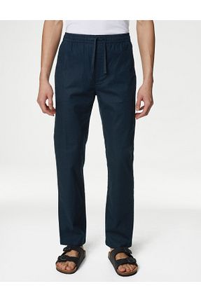 شلوار سرمه ای مردانه کتان Marks & Spencer - کد 836325746