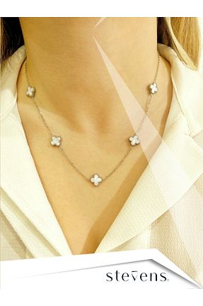 گردنبند استیل ( فولاد ) زنانه سنگ STEVENS - کد 887777927