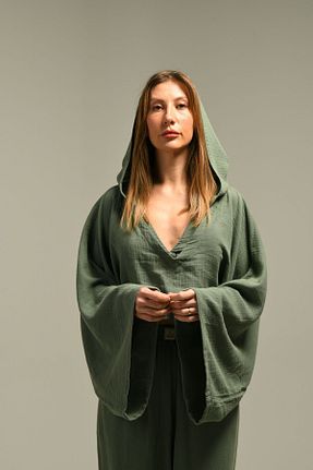 تونیک سبز زنانه بافتنی Tfifty - کد 888613127