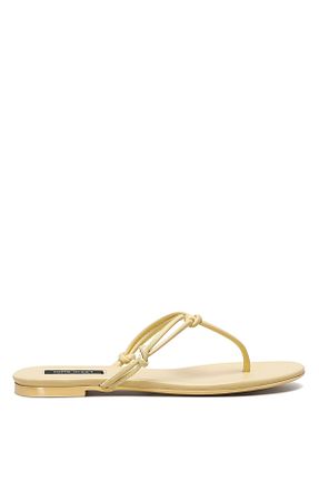 دمپائی زرد زنانه چرم مصنوعی Nine West - کد 248443981