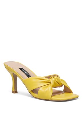 دمپائی زرد زنانه چرم مصنوعی Nine West - کد 246422154