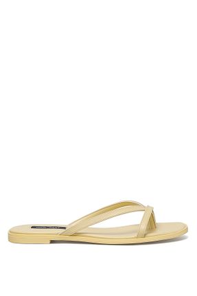 دمپائی زرد زنانه چرم مصنوعی Nine West - کد 263974264