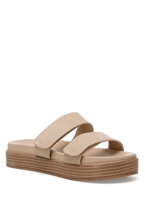 دمپائی اسپرت بژ زنانه چرم مصنوعی Nine West - کد 100541989
