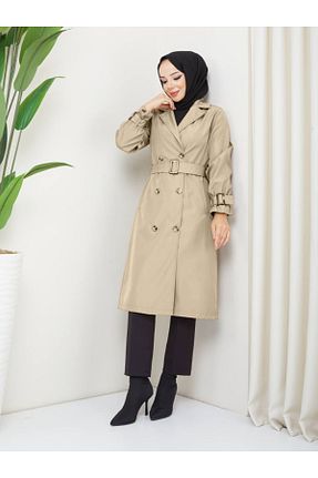 ترنچکت حجاب طوسی زنانه پلی استر RACE FASHİON - کد 850410536