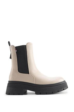 بوت / نیم بوت بژ زنانه پاشنه تخت U.S. Polo Assn. - کد 888322174