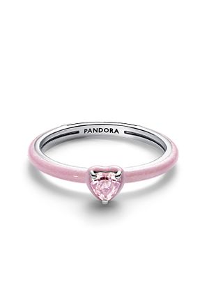 انگشتر نقره صورتی زنانه زیرکن Pandora - کد 888336818