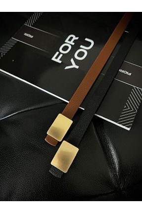 کمربند مشکی زنانه چرم مصنوعی Fiori - کد 888339767