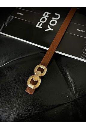 کمربند قهوه ای زنانه چرم مصنوعی Fiori - کد 888341246